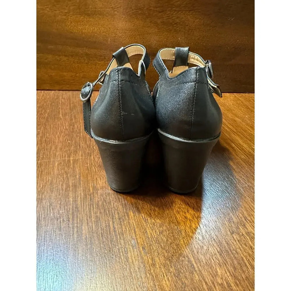 NWT Dadawen Women's 42/ Size 9 Black Leather Mary Jane Dress Oxford Pump Heels - Picture 6 of 9